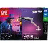 One for all Universal Gaming-Einzelmonitorarm (DM8120), Monitorhalterung weiß, RGB