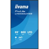 iiyama LH6566UHSB-B1AG, Public Display schwarz (matt), UltraHD/4K, VA, HDMI, USB-C
