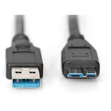 Digitus USB 3.2 Gen 1 Anschlusskabel USB-A > Micro USB-B schwarz, 1 Meter
