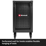 EINHELL Werkstattwagen leer, 6 Schubladen, Werkzeugwagen schwarz/rot, 4 flache, 2 hohe Schubladen