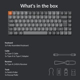 Keychron K3 Max, Gaming-Tastatur grau/orange, DE-Layout, Gateron Low Profile 2.0 Mechanical Brown, Hot-Swap, Aluminiumrahmen, RGB