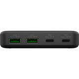 goobay USB-C Multiport-Tischladegerät, PD, GaN, 100 Watt schwarz, 2x USB-C, 2x USB-A, Power Delivery, QuickCharge 3.0