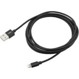 Ansmann USB 2.0 Adapterkabel, USB-A Stecker > Lightning Stecker schwarz, 1 Meter