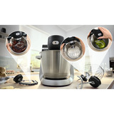 Bosch Home MUMS6ZS17 Küchenmaschine schwarz/edelstahl, 1.600 Watt, Serie 6, integrierte Waage, Timer