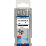 Bosch Metallbohrer HSS-G, Ø 6mm 10 Stück, Arbeitslänge 57mm