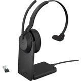 Jabra Evolve2 55, mit Ladestation, Headset schwarz, Mono, Microsoft Teams, USB-A, Link380a