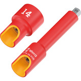 Wera 8790 A VDE Zyklop-Steckschlüsseleinsatz, 4,5 mm, 1/4" rot/gelb, isoliert bis 1.000 Volt