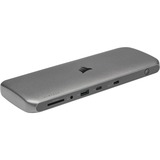Corsair TBT200 Thunderbolt 4 Dock, Dockingstation silber, USB-C, Thunderbolt 4, Power Delivery, RJ-45