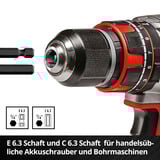 EINHELL Bit- und Bohrer-Set für Holz, Stein und Metall in L-CASE, 40-teilig, Bohrer- & Bit-Satz 