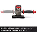 EINHELL Power X-Change Akku-Winkelschleifer TE-AG 18/125-2 Li Kit, 18Volt rot/schwarz, Li-Ion-Akku 4,0Ah