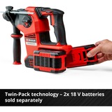 EINHELL Professional Akku-Bohrhammer HEROCCO 36/28, 36Volt (2x18Volt) rot/schwarz, ohne Akku und Ladegerät