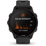 Garmin Forerunner 955 Solar, Smartwatch schwarz, 47 mm, Silikon-Armband