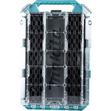 Makita MAKTRAK Organizer flach M, Werkzeugkiste blau/transparent, Transparenter Deckel
