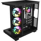 Thermaltake View 380 XL WS ARGB Black, Tower-Gehäuse schwarz/holz, Tempered Glass x 2, Holz-Struktur