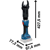 Bosch Professional Hydraulischer Akku-Kabelschneider GKH 18V-50 Professional solo, 18Volt, Elektroschere blau/schwarz, ohne Akku und Ladegerät, in XL-BOXX
