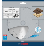 Bosch Professional PRO Wood cordless Kreissägeblatt, Ø 190mm, 16Z Bohrung 30mm, für Akku-Handkreissägen