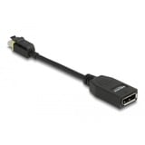 DeLOCK Adapter Mini DisplayPort 1.4 zu DisplayPort schwarz, 15cm, mit Einrastfunktion
