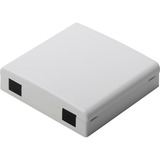 Digitus FTTH Anschlussdose, für 2x SC Simplex, LC Duplex weiß, 2x Spleißhalter
