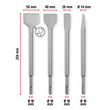 EINHELL SDS-plus Meißel-Satz 250mm, 4-teilig 