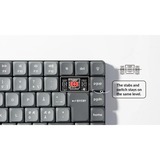 Keychron K3 Max, Gaming-Tastatur grau/orange, DE-Layout, Gateron Low Profile 2.0 Mechanical Red, Hot-Swap, Aluminiumrahmen, RGB