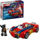 LEGO 76336 Marvel Super Heroes Spider-Man Auto vs. Venomized Wolverine, Konstruktionsspielzeug 