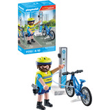 PLAYMOBIL 71732 Action Heroes Polizei Fahrradstreife, Konstruktionsspielzeug 