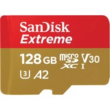 SanDisk Extreme 128 GB microSDXC, Speicherkarte UHS-I U3, Class 10, V30, A2