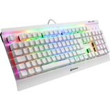 Sharkoon SKILLER SGK3 White, Gaming-Tastatur weiß, DE-Layout, Kailh Brown