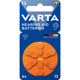 TestA Hörgerätebatterie Hearing Aid Zinc Air 13, PR48 6 Stück, Größe 13