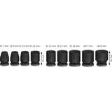 Bosch PRO Impact Steckschlüsseleinsatz-Set 3/8", 9-teilig schwarz, Standard