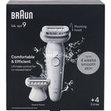 Braun Silk-épil 9 SES9-041 SensoSmart, Epiliergerät weiß/silber