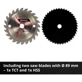 EINHELL Akku-Mini-Handkreissäge TE-CS 18/89 Li-Solo, 18Volt rot/schwarz, ohne Akku und Ladegerät