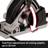 EINHELL Akku-Mini-Handkreissäge TE-CS 18/89 Li-Solo, 18Volt rot/schwarz, ohne Akku und Ladegerät