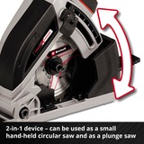 EINHELL Akku-Mini-Handkreissäge TE-CS 18/89 Li-Solo, 18Volt rot/schwarz, ohne Akku und Ladegerät
