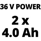 Einhell Akku-Rasenmäher GE-CM 36/36 Li rot/schwarz, 2x Li-Ionen Akku 4,0Ah