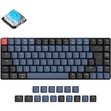 Keychron K3 Pro, Gaming-Tastatur schwarz/blaugrau, DE-Layout, Gateron Low Profile 2.0 Mechanical Blue, Hot-Swap, Aluminiumrahmen, RGB