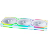 Lian Li UNI FAN SL120 Wireless, Gehäuselüfter weiß, 3er-Pack inkl. Controller, 124.5 mm
