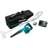 Makita Akku-Kombo-Kit CLX245SAX1, 12Volt, Laubbläser blau/schwarz, Li-Ionen-Akku 2,0Ah, Akku-Staubsauger und Akku-Gebläse