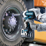Makita Akku-Schlagschrauber DTW1005Z, 18Volt blau/schwarz, ohne Akku und Ladegerät, mit 138mm Langschaft 3/4"-Vierkant