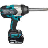Makita Akku-Schlagschrauber DTW1005Z, 18Volt blau/schwarz, ohne Akku und Ladegerät, mit 138mm Langschaft 3/4"-Vierkant