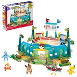 Mattel MEGA Pokémon Trainingsstadion, Konstruktionsspielzeug mit 5 Actionfiguren, 1101 Teile