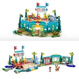 Mattel MEGA Pokémon Trainingsstadion, Konstruktionsspielzeug mit 5 Actionfiguren, 1101 Teile