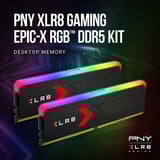 PNY DIMM 64 GB DDR5-6000 (2x 32 GB) Dual-Kit, Arbeitsspeicher schwarz, MD64GK2D5600030XRGB, XLR8 Gaming EPIC-X RGB, INTEL XMP, AMD EXPO