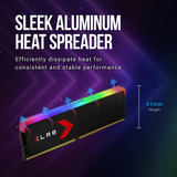 PNY DIMM 64 GB DDR5-6000 (2x 32 GB) Dual-Kit, Arbeitsspeicher schwarz, MD64GK2D5600030XRGB, XLR8 Gaming EPIC-X RGB, INTEL XMP, AMD EXPO