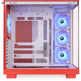 Thermaltake View 380 XL TG ARGB Flaming Orange, Tower-Gehäuse rot, Tempered Glass x 2