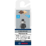 Bosch PRO Abrundfräser Ø 15,9mm, Radius 1,6mm Schaft Ø 8mm, zweischneidig, Anlaufkugellager