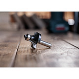 Bosch PRO Abrundfräser Ø 15,9mm, Radius 1,6mm Schaft Ø 8mm, zweischneidig, Anlaufkugellager
