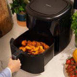 Cecotec Heißluftfritteuse Cecofry Bombastik 6000 Full schwarz, 1.700 Watt, Korb 6 Liter, mit Silikon-Zubehörpaket