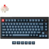 Keychron V1 Max, Gaming-Tastatur schwarz/blaugrau, DE-Layout, Gateron Jupiter Red, Hot-Swap, RGB