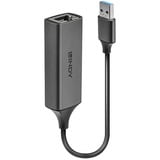 Lindy USB 3.0 Gigabit Ethernet Converter, LAN-Adapter silber